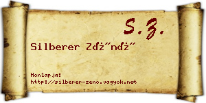 Silberer Zénó névjegykártya